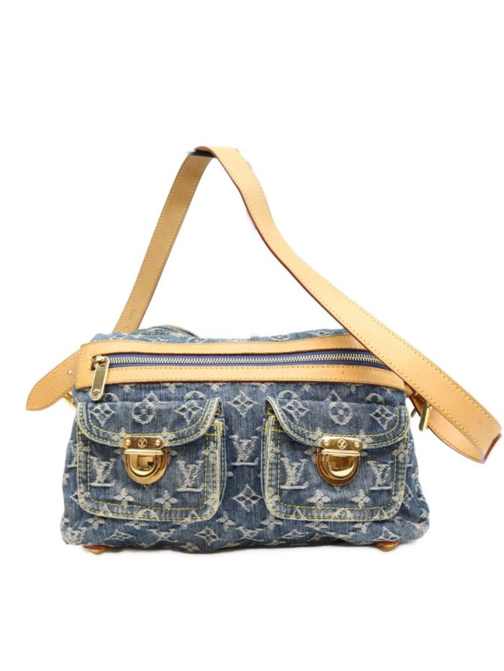 Louis Vuitton Monogram Denim Baggy PM Long Shoulder Bag